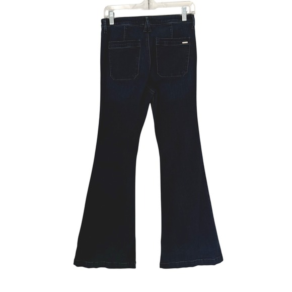 Abercrombie & Fitch High Rise Wide Leg Flare Wash Flare Jeans Size 29/33R - Picture 4 of 9